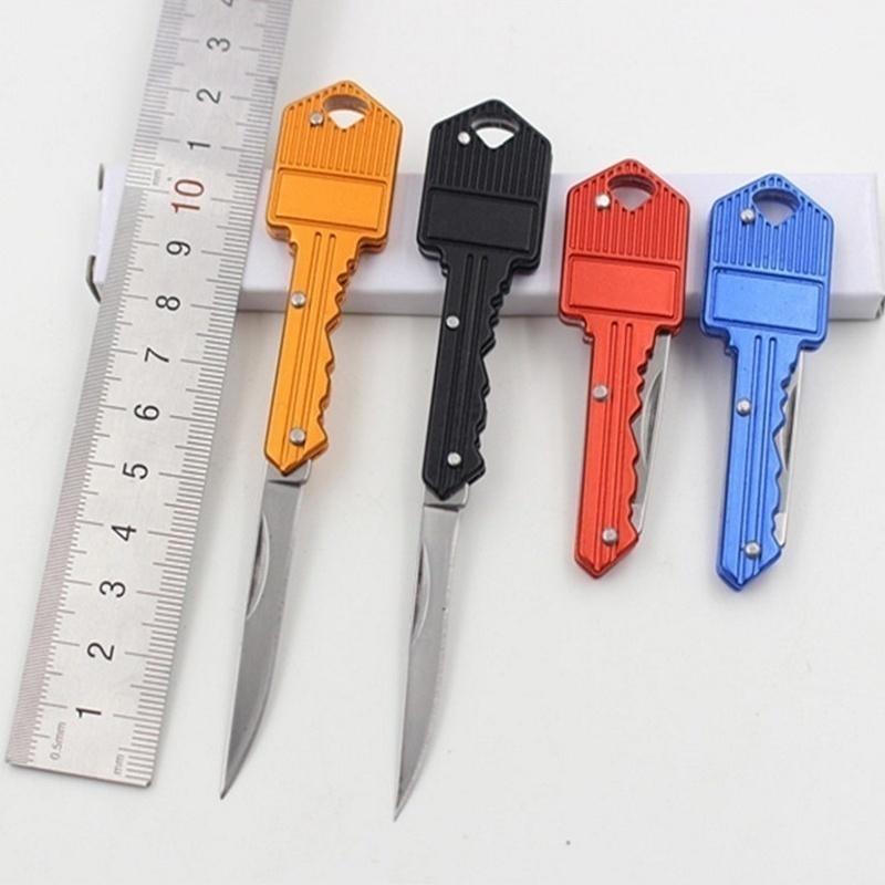 【Free gift】New Portable Key Knife Utility Knife  - Kitchen  - Knife Carrying Portable Camping Outdoor  - Fishing Survival Pocket  - Folding Blade Key -  Knife