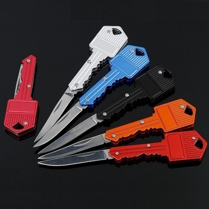 【Free gift】New Portable Key Knife Utility Knife  - Kitchen  - Knife Carrying Portable Camping Outdoor  - Fishing Survival Pocket  - Folding Blade Key -  Knife