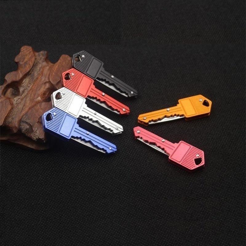 【Free gift】New Portable Key Knife Utility Knife  - Kitchen  - Knife Carrying Portable Camping Outdoor  - Fishing Survival Pocket  - Folding Blade Key -  Knife