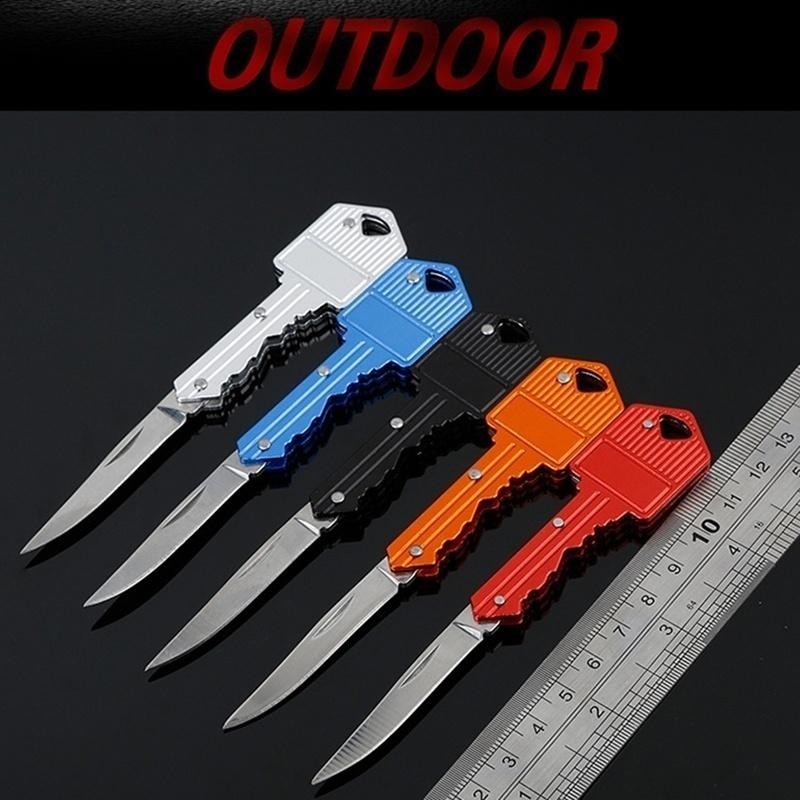 【Free gift】New Portable Key Knife Utility Knife  - Kitchen  - Knife Carrying Portable Camping Outdoor  - Fishing Survival Pocket  - Folding Blade Key -  Knife