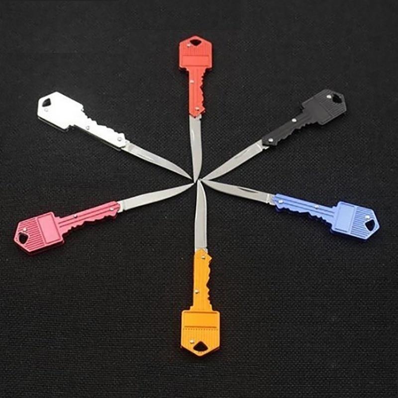 【Free gift】New Portable Key Knife Utility Knife  - Kitchen  - Knife Carrying Portable Camping Outdoor  - Fishing Survival Pocket  - Folding Blade Key -  Knife