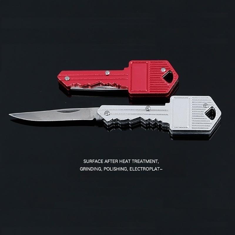 【Free gift】New Portable Key Knife Utility Knife  - Kitchen  - Knife Carrying Portable Camping Outdoor  - Fishing Survival Pocket  - Folding Blade Key -  Knife