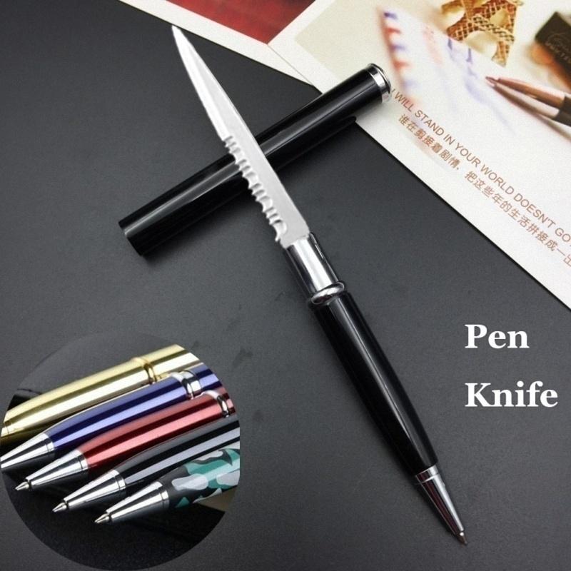 【Free gift】12 Colors Ballpoint Pen Multi-function  - Letter Opener Metal  - Pen Self- - defense Metal  - Knife  - Pen  - Gift