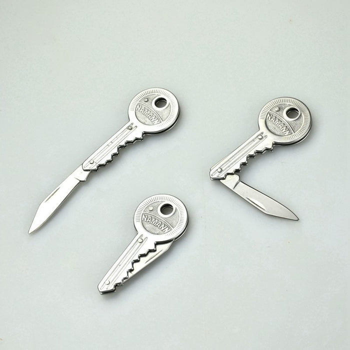 【Free gift】Steel Mini  - Key Knife Fold Key Pocket Knife -  Key Chain  - Knife Peeler Portable Camping  -  Key  - Ring Knife Tools