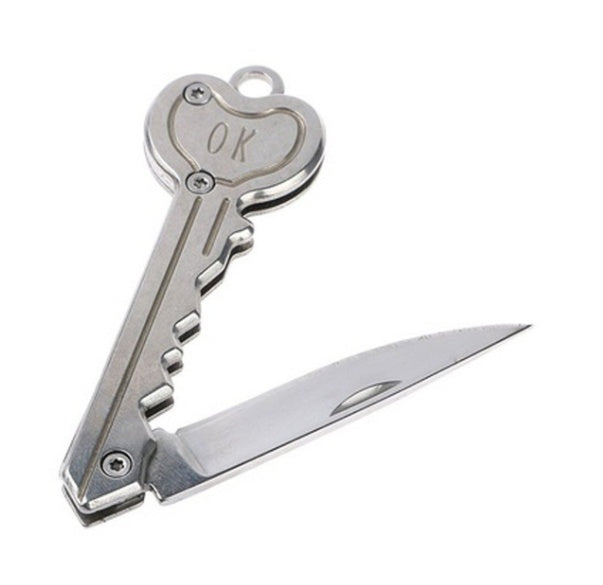 Outdoor Camping Survival Pocket Folding Blade Key Shaped Knife Gift