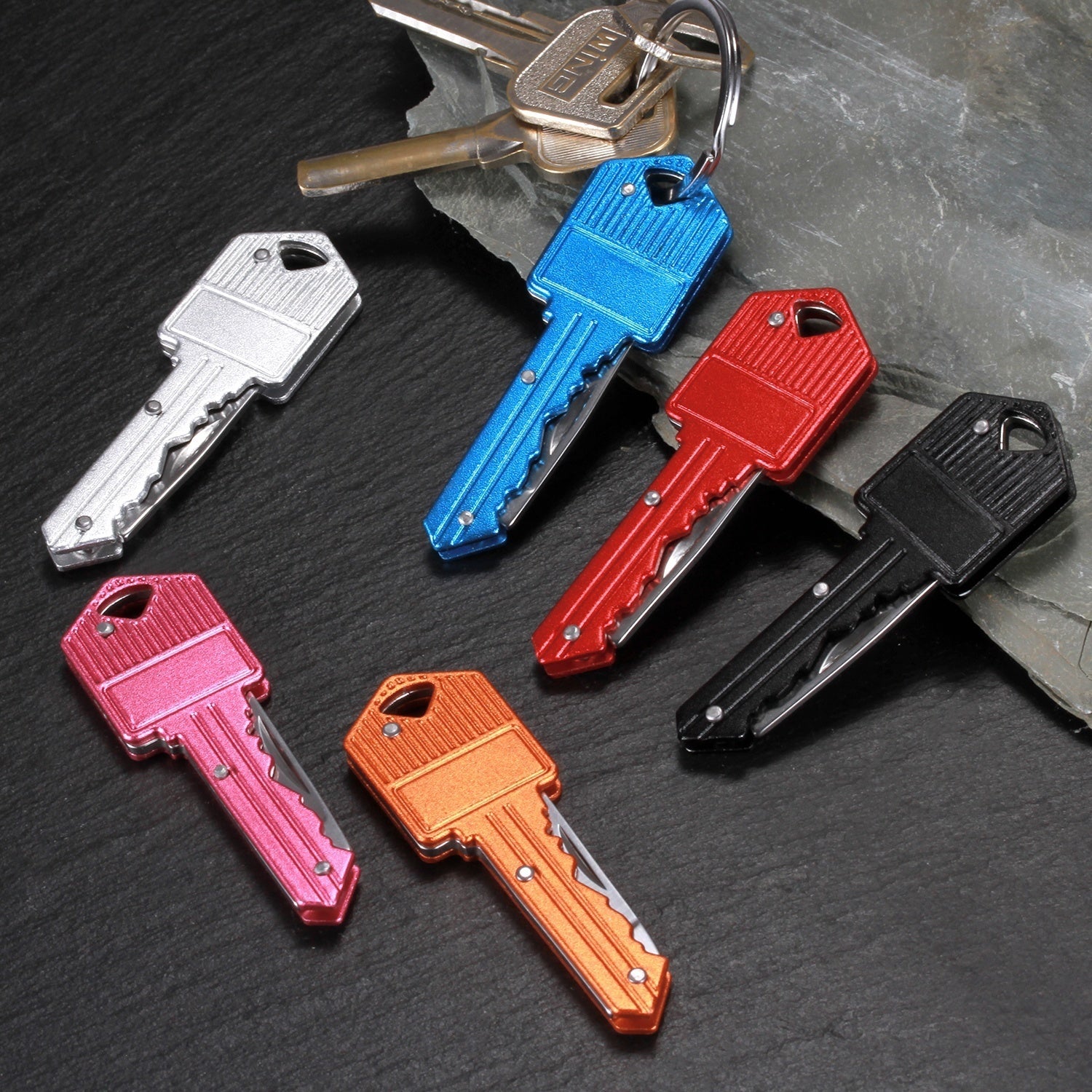 1Pcs Mini Pocket Knife Creative Design Key Knives Self-defense Tools