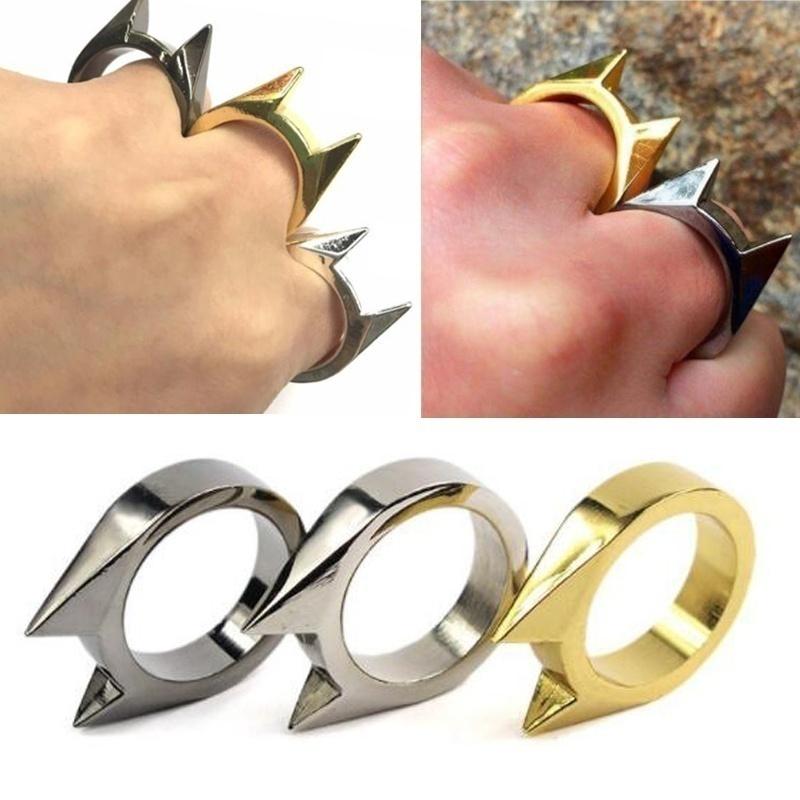 【Free gift】2/3/4PCS Hot Mini Anti Wolf Self-protection Window Breakere Survival EDC Stainless Steel Cat - Ear Ring Mini  - Tool Self-defense