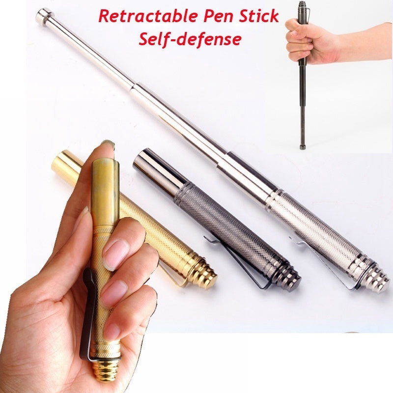 2025 Tactical Self-defense Pen Telescopic Stick Retractable Stick Survival Pen Titanium Pen | POPOTR™