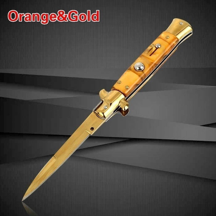 New Italy Mafia 9 Inch AB Stainless Steel Outdoor Cutter Durable Pocket Knife Suvival EDC Tool