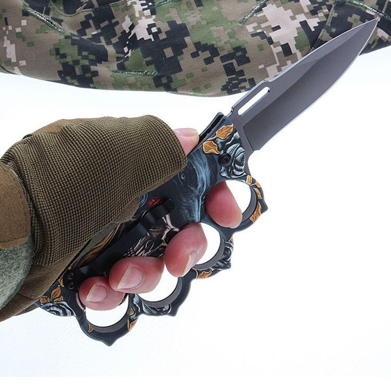 2025 Survival Knife Folding Knife Hunting Knife Brass Knuckle Knife Multifunction Knife | POPOTR™