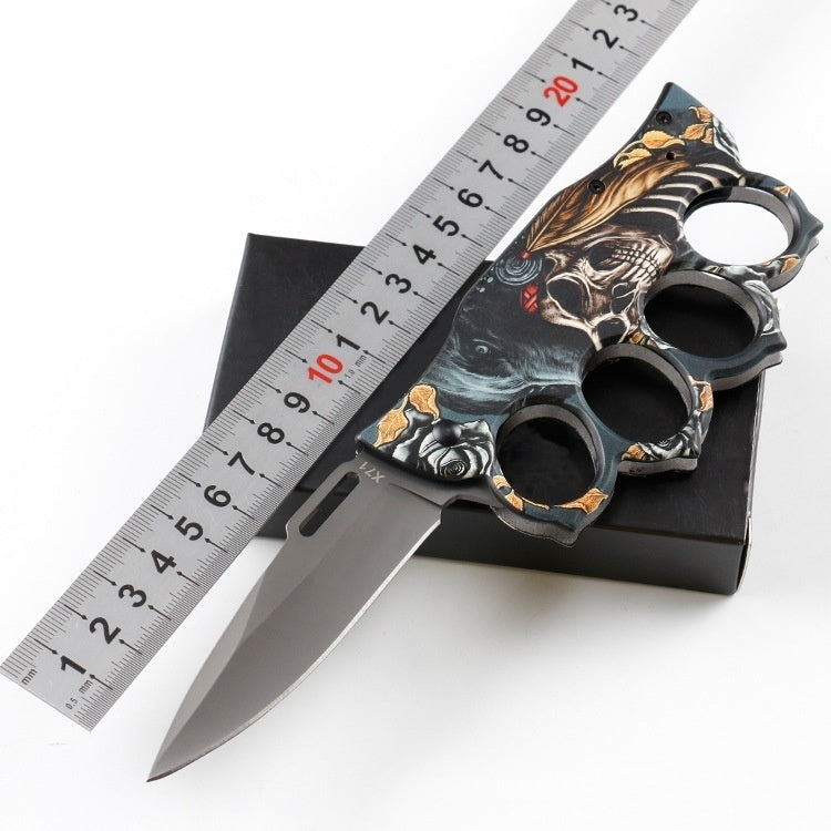 2025 Survival Knife Folding Knife Hunting Knife Brass Knuckle Knife Multifunction Knife | POPOTR™