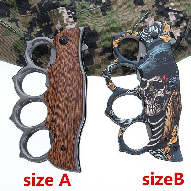 2025 Survival Knife Folding Knife Hunting Knife Brass Knuckle Knife Multifunction Knife | POPOTR™