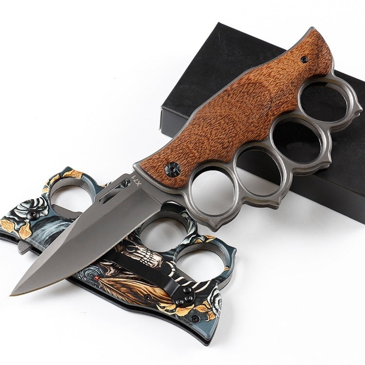 2025 Survival Knife Folding Knife Hunting Knife Brass Knuckle Knife Multifunction Knife | POPOTR™