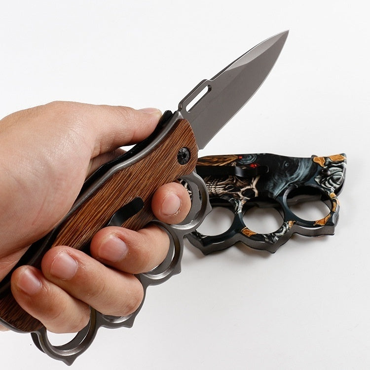 2025 Survival Knife Folding Knife Hunting Knife Brass Knuckle Knife Multifunction Knife | POPOTR™