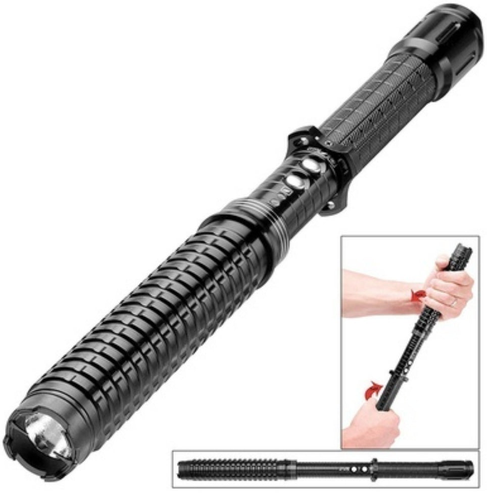 2025 Million volt Stun Gun Baton Tactical Flashlight Stun Gun Rechargeable Stun Rob Self-defense Weapons For Women Survival Camp | POPOTR™