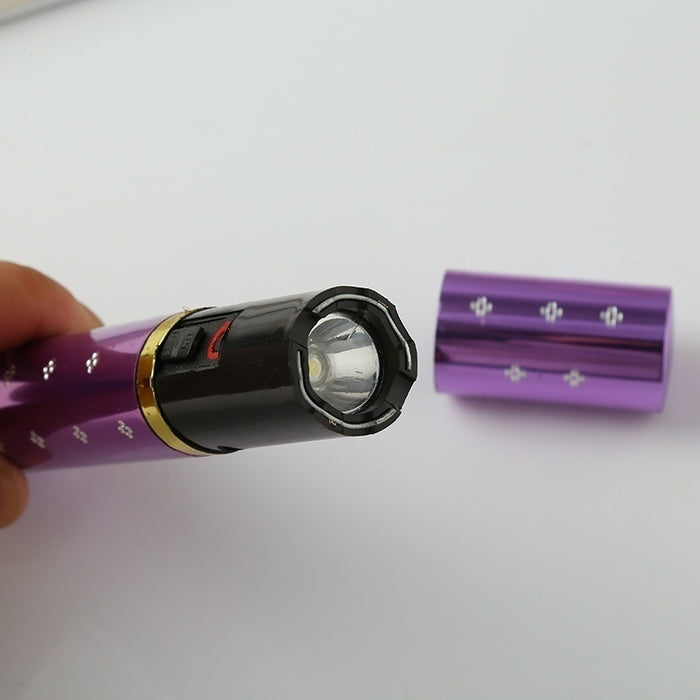 2022 Tactical Flashlight Stun Gun Lipstick LED Flashlight Rechargeable Portable Gun Safe  Survival Camp | POPOTR™