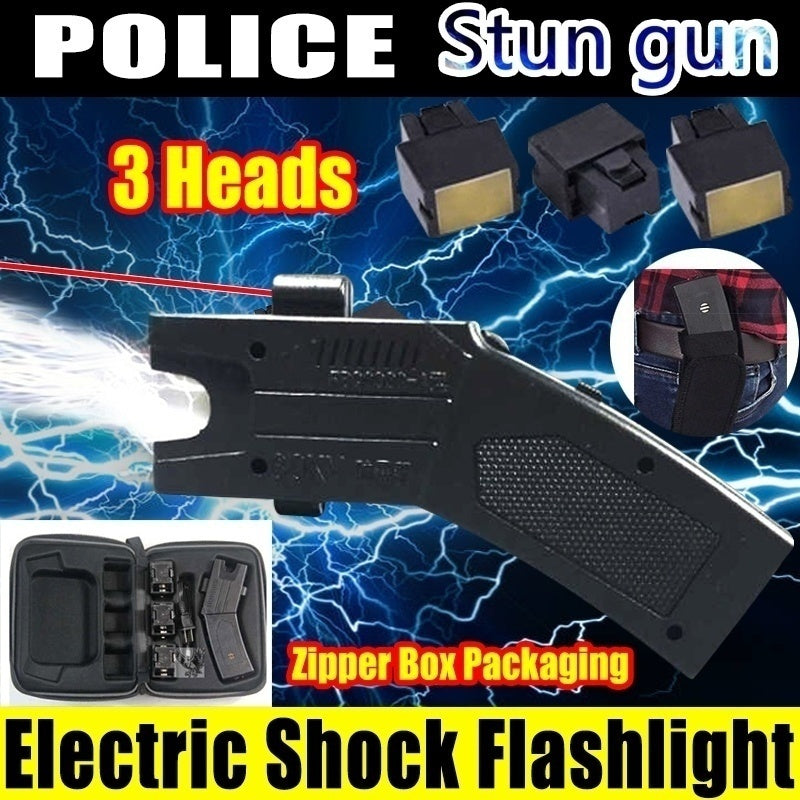 2025 Tactical Flashlight Stun Gun for sale VS Taser Self-defense Weapons For Women Survival Camp | POPOTR™