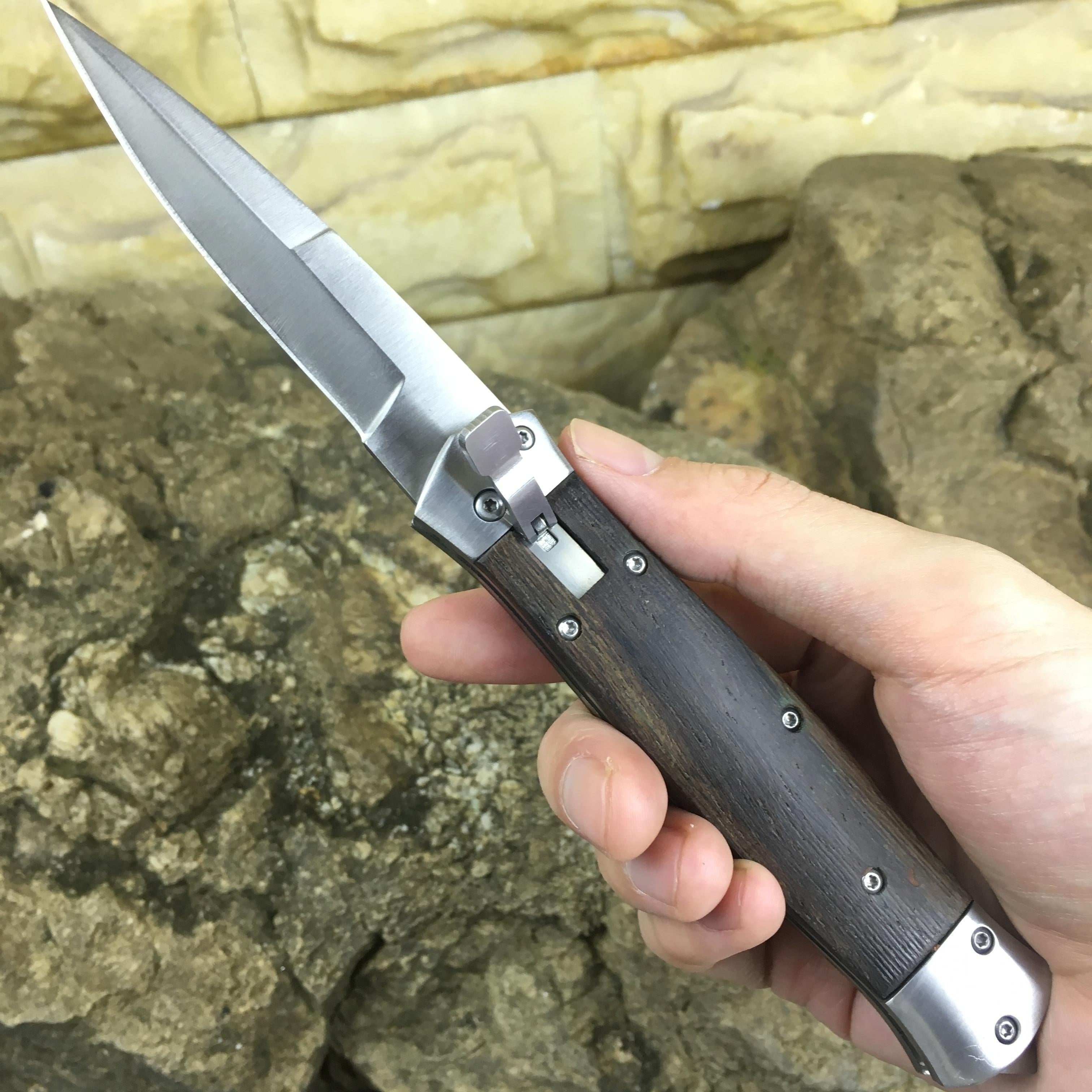 2025 Survival Knife Hunting Knife Tactical Knife Spring Assisted Knife Blade Auto Knife| POPOTR™