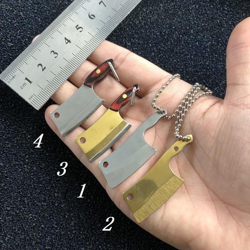 【free gift】18 Kinds - of Mini Pocket Folding Brass Knife Small Keyring Knife Keychain Pendant Outdoor Camping Gifts