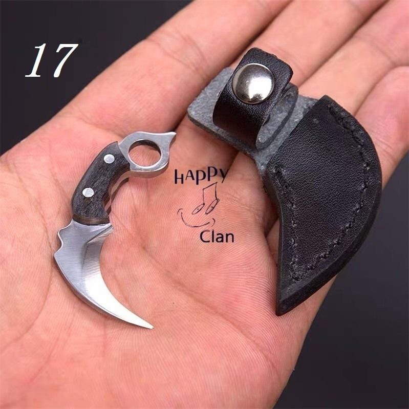 【free gift】18 Kinds - of Mini Pocket Folding Brass Knife Small Keyring Knife Keychain Pendant Outdoor Camping Gifts