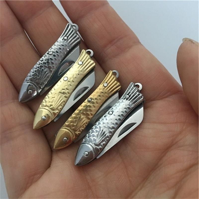 【free gift】18 Kinds - of Mini Pocket Folding Brass Knife Small Keyring Knife Keychain Pendant Outdoor Camping Gifts