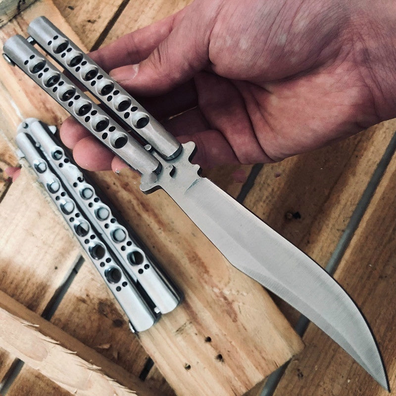 2025 Survival Knife Swiss Army Knife Practice Butterfly Knife Hunting Knife Training Knife Tactical Knife Blade| POPOTR™