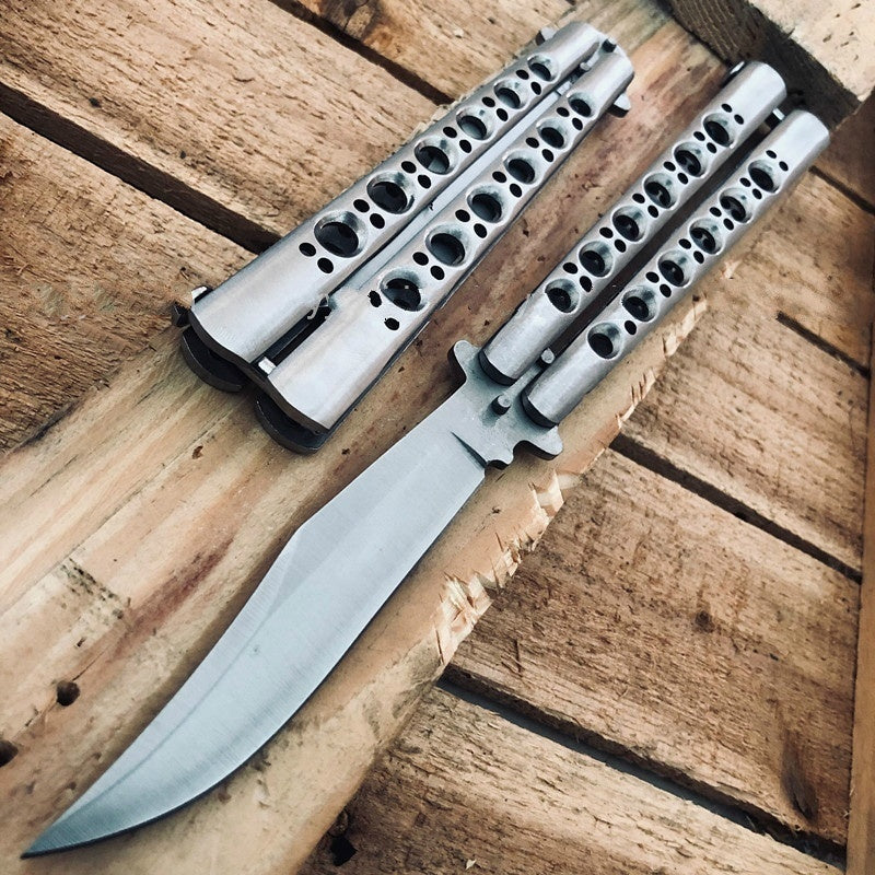 2025 Survival Knife Swiss Army Knife Practice Butterfly Knife Hunting Knife Training Knife Tactical Knife Blade| POPOTR™