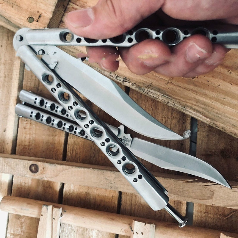 2025 Survival Knife Swiss Army Knife Practice Butterfly Knife Hunting Knife Training Knife Tactical Knife Blade| POPOTR™