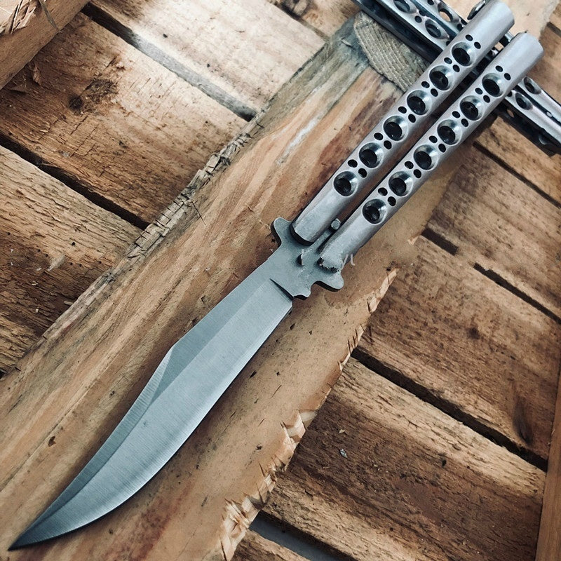 2025 Survival Knife Swiss Army Knife Practice Butterfly Knife Hunting Knife Training Knife Tactical Knife Blade| POPOTR™