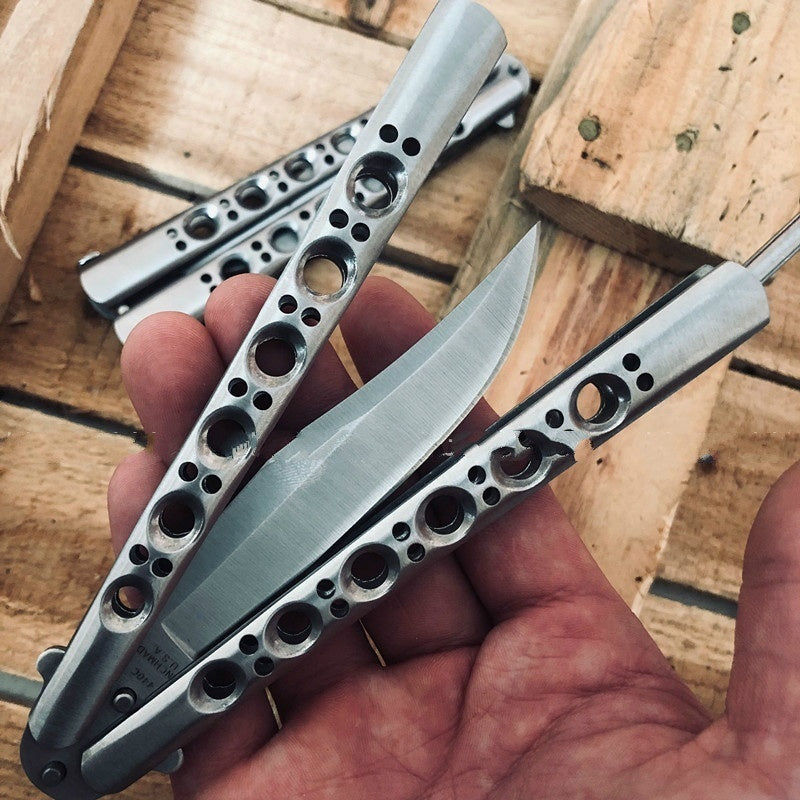 2025 Survival Knife Swiss Army Knife Practice Butterfly Knife Hunting Knife Training Knife Tactical Knife Blade| POPOTR™