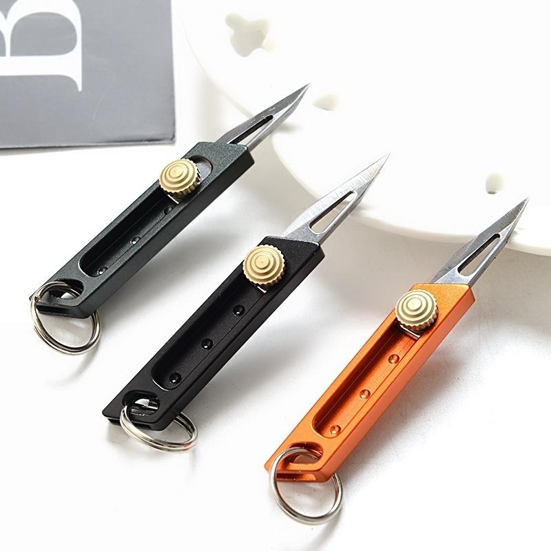 【Free gift】New Fancy Aluminum Pocket  - Knife Strtechable Mini  - Knife 3 Colors Self  - Defense Emergency -  Tool