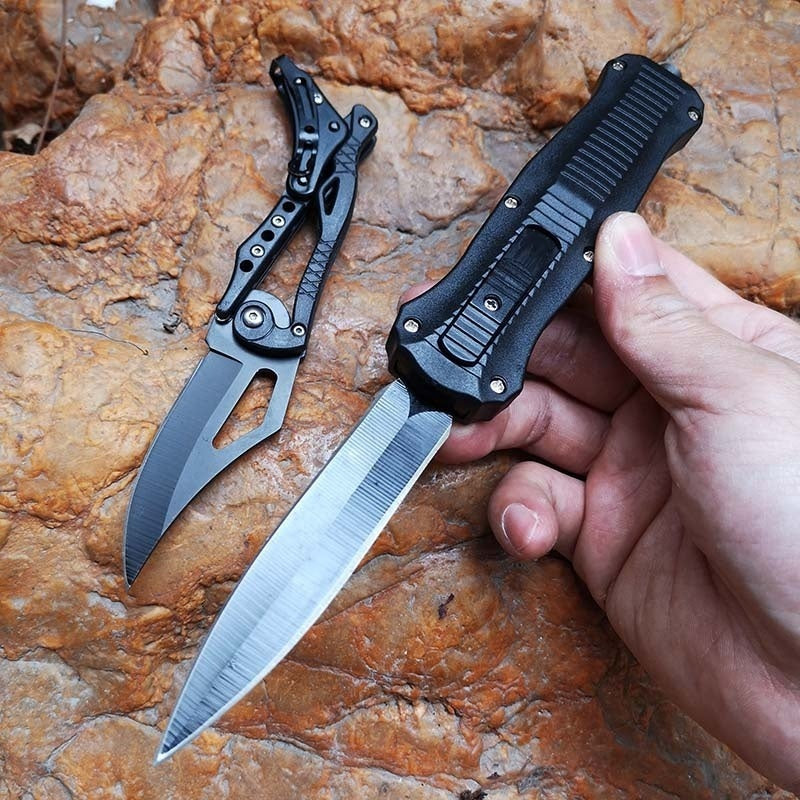 2025 2Pcs Folding Knife Hunting Knife Tactical Knife Assisted Knife Automatic Knife| POPOTR™