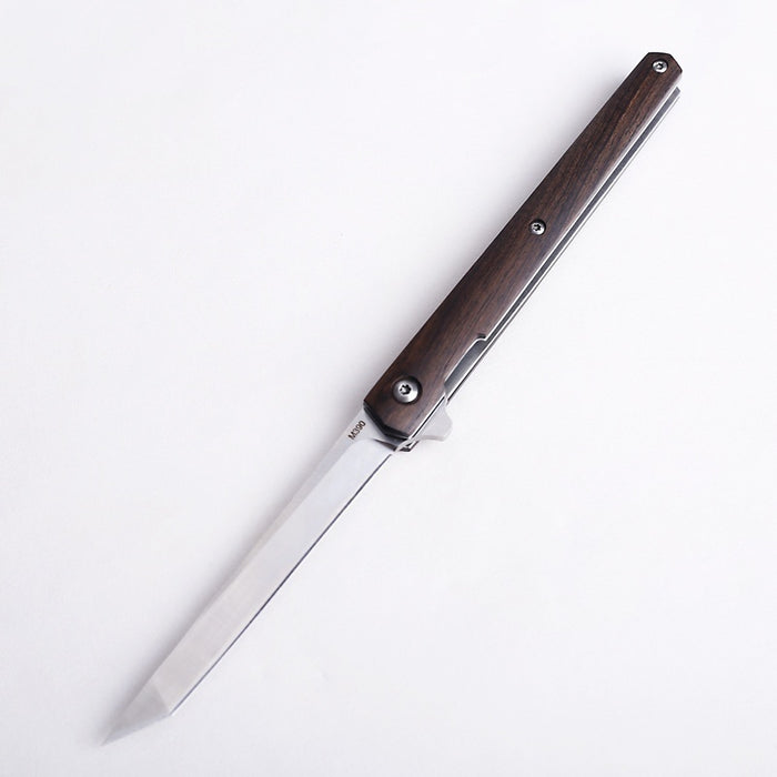 2022 Survival Knife Folding Knife Hunting Knife Assisted Knife Handle Wood | POPOTR™