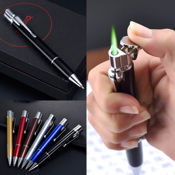 creative ballpoint pen Inflatable Windproof Lighter ballpoint pen lighter Personalized Lighters For Sale | POPOTR™