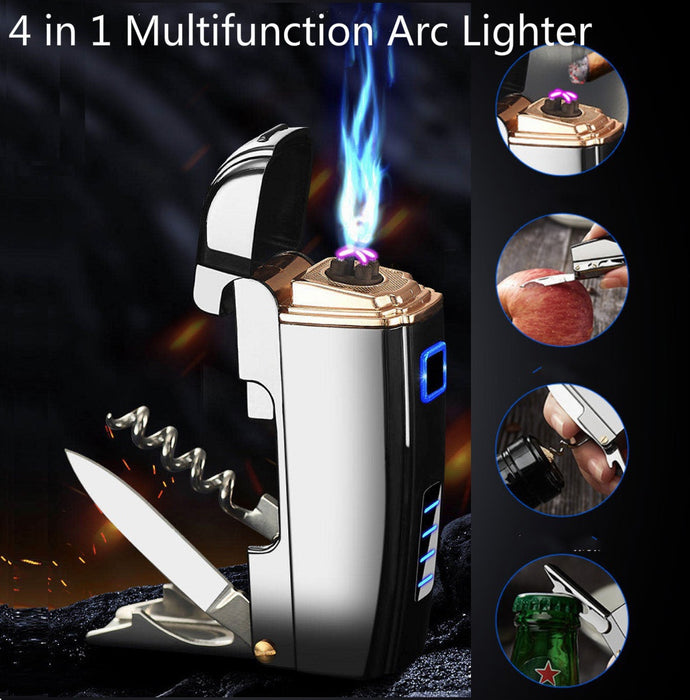 2022 Cigarette Lighter Metal Lighter USB Lighter Windproof Lighter Electric Lighters For Sale Arc Lights| POPOTR™