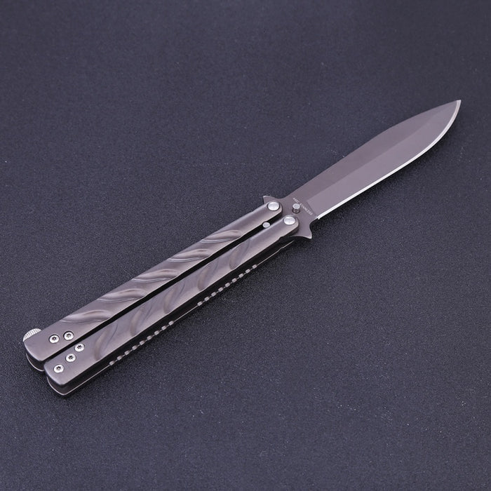 2022 Practice Butterfly Knife Neck Knife Hunting Knife Blade Titanium Knife| POPOTR™