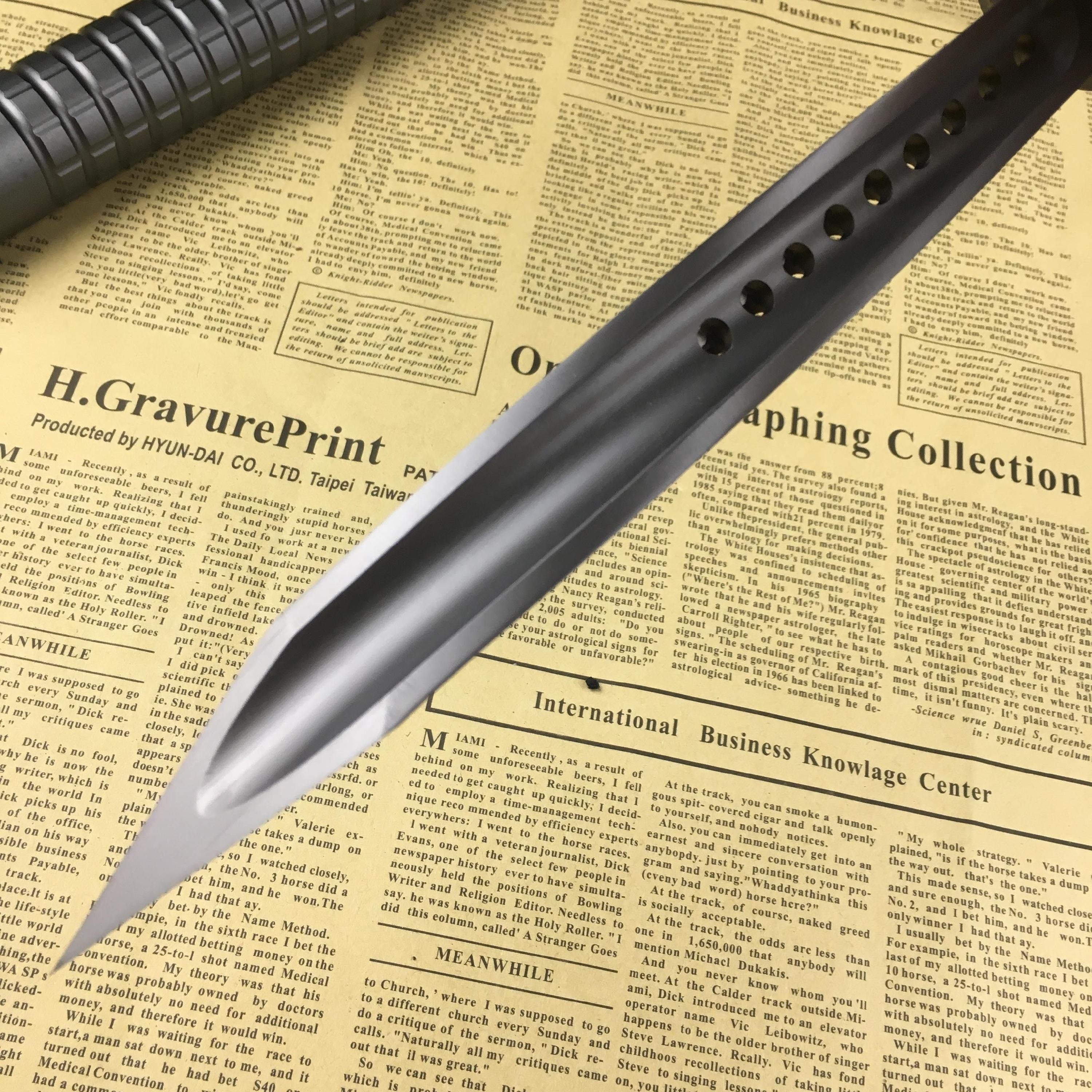 "13"""" Cyclone  New  TRI EDGE TACTICAL SURVIVAL Spiral Dagger Hunting Fixed Blade Knife with Pipe Sheath "