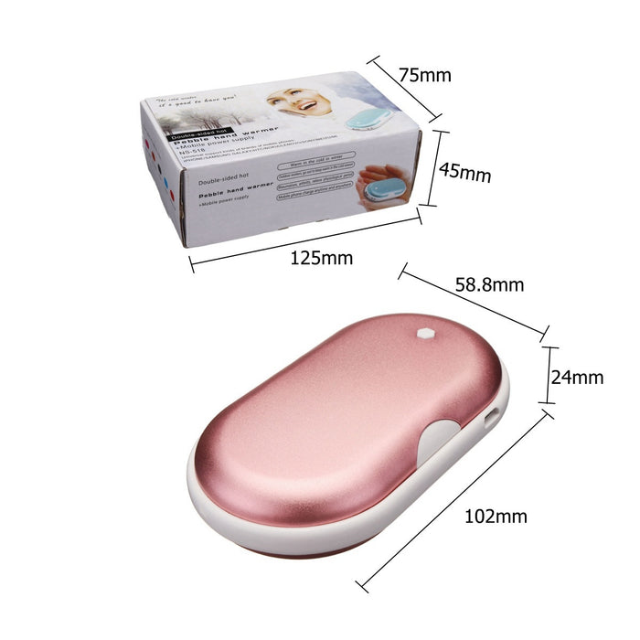 5200ma for lovers USB charger no water new hand warmer pocket hand warmer for mobile phone charger as power pack 2 pieces
