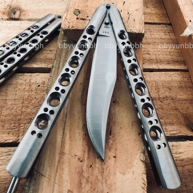 2025 Survival Knife Swiss Army Knife Practice Butterfly Knife Hunting Knife Training Knife Blade| POPOTR™