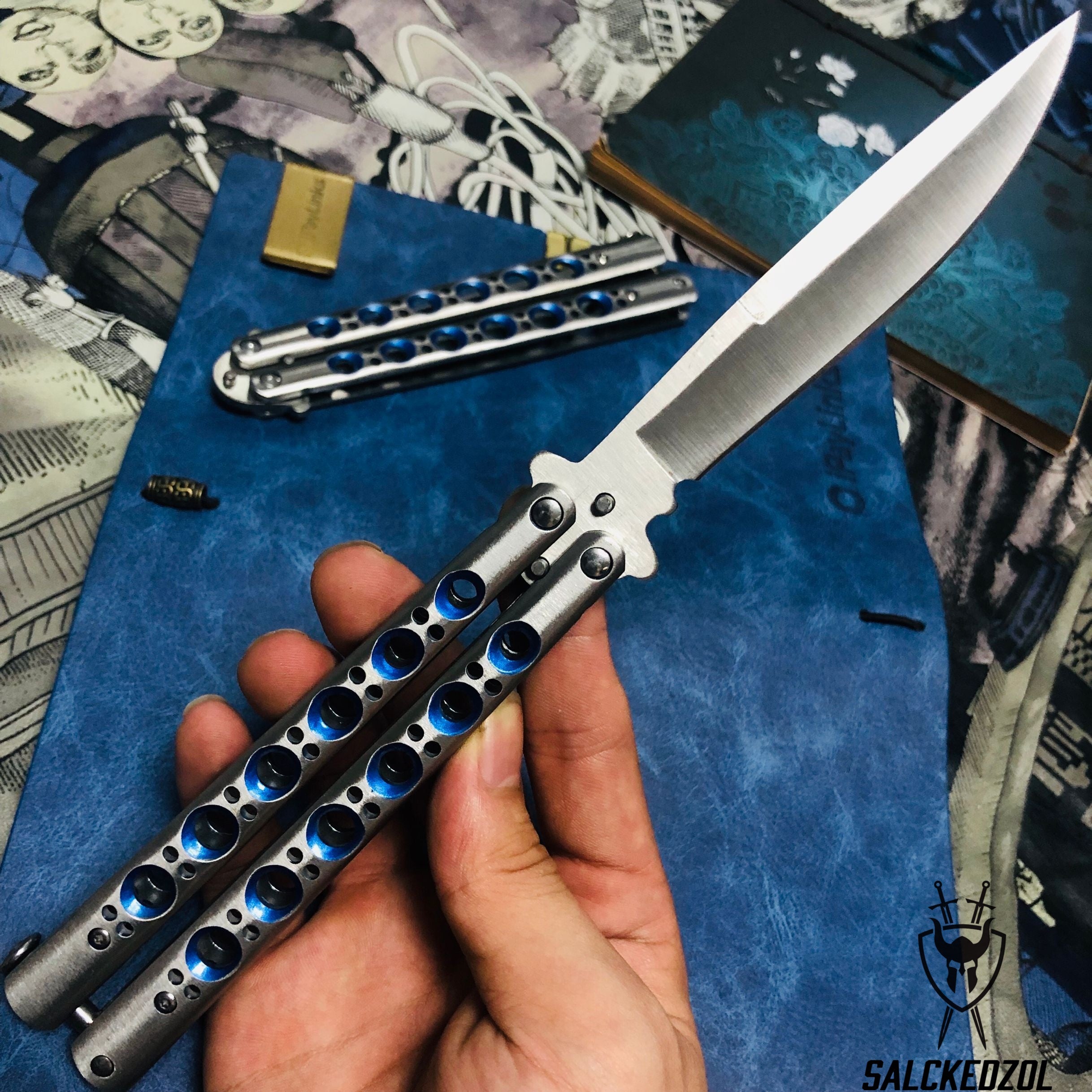 2025 Survival Knife Practice Butterfly Knife Hunting Knife Training Knife Combat Knife | POPOTR™