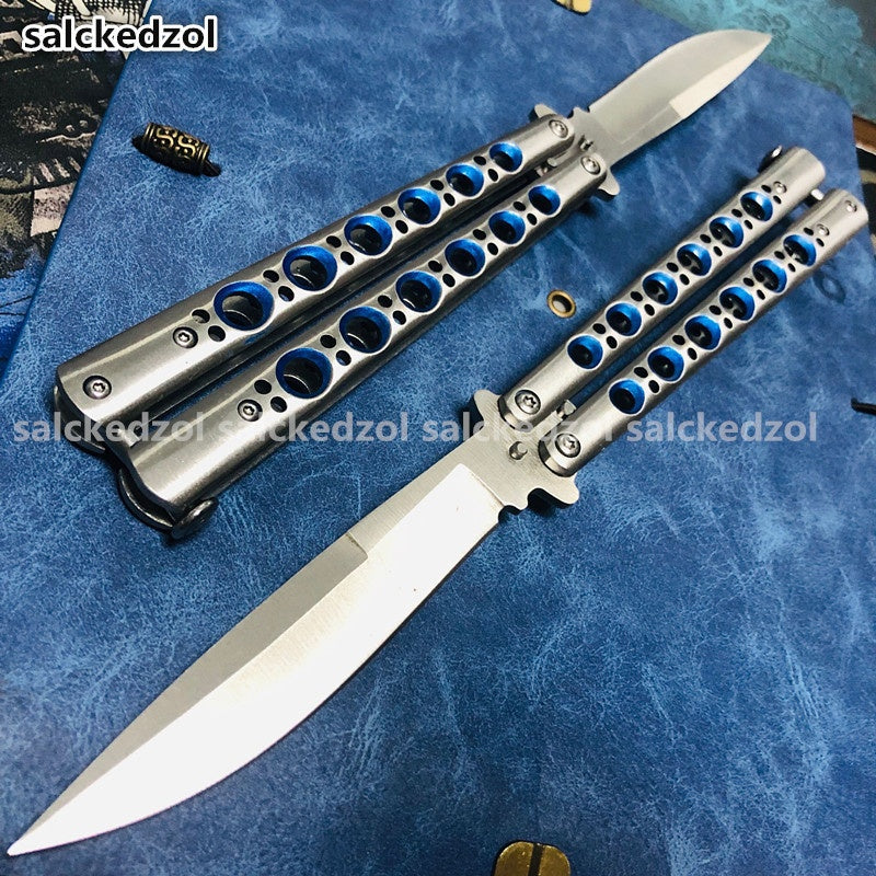 2025 Survival Knife Practice Butterfly Knife Hunting Knife Training Knife Combat Knife | POPOTR™