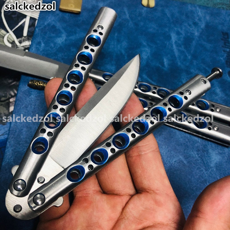 2025 Survival Knife Practice Butterfly Knife Hunting Knife Training Knife Combat Knife | POPOTR™