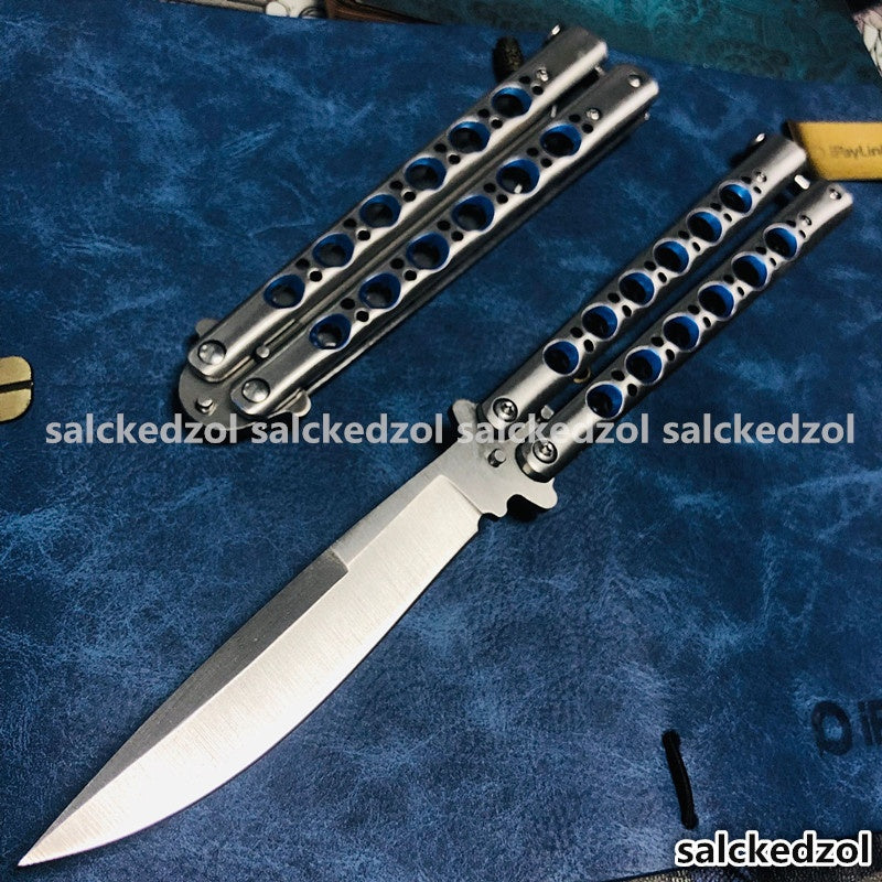 2025 Survival Knife Practice Butterfly Knife Hunting Knife Training Knife Combat Knife | POPOTR™