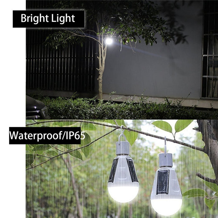 7W Emergency Night Lighting LED Bulb Light 5x Solar Panel Powered  New Portable Outdoor Garden Camping Tent Lamp