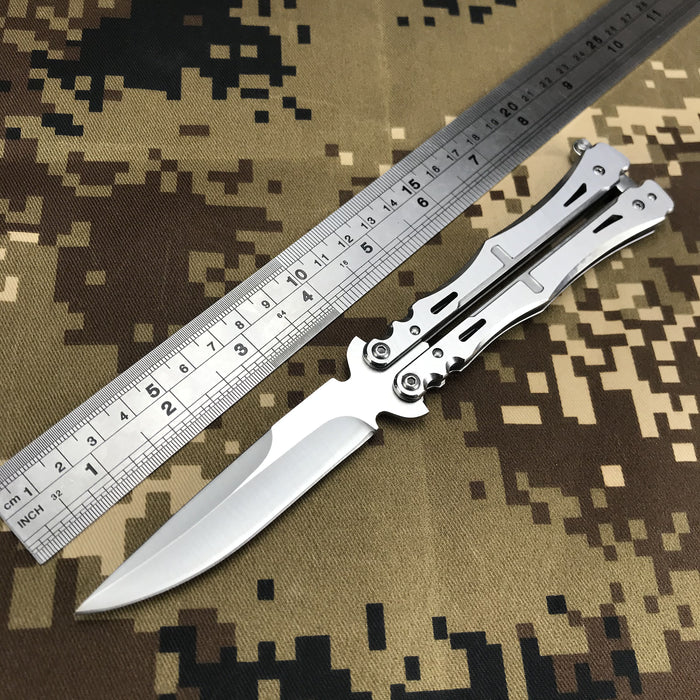 2022 Best Edc Practice Knife Butterfly Knife Hunting Knife Training Knife Camping Knife  Ninja Throwing Knives| POPOTR™