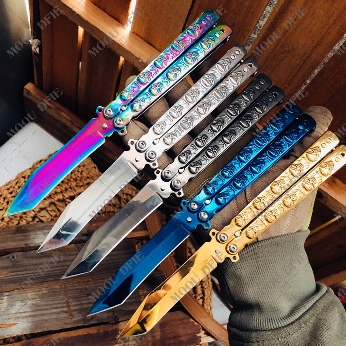 2022 Survival Knife Swiss Army Knife Practice Butterfly Knife Hunting Knife Training Knife Blade| POPOTR™