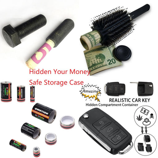 8 Style Safe Diversion Hid Money Valuables Security Storage Hollow Container Capacity Hairbrush Hidden Secret Optional