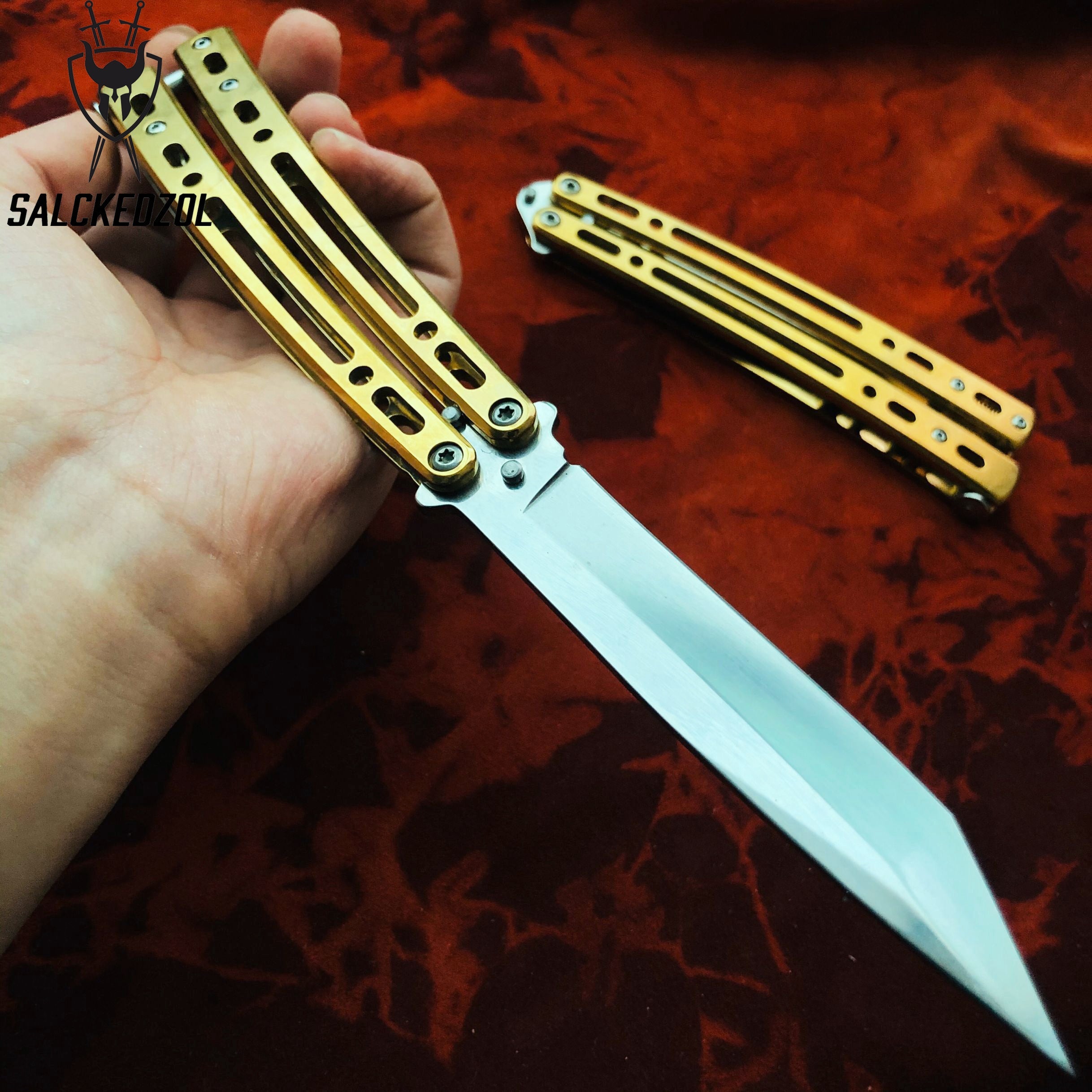 2025 Survival Knife Practice Butterfly Knife Combat Knife Hunting Knife Balisong Knife Training Knife Blade| POPOTR™