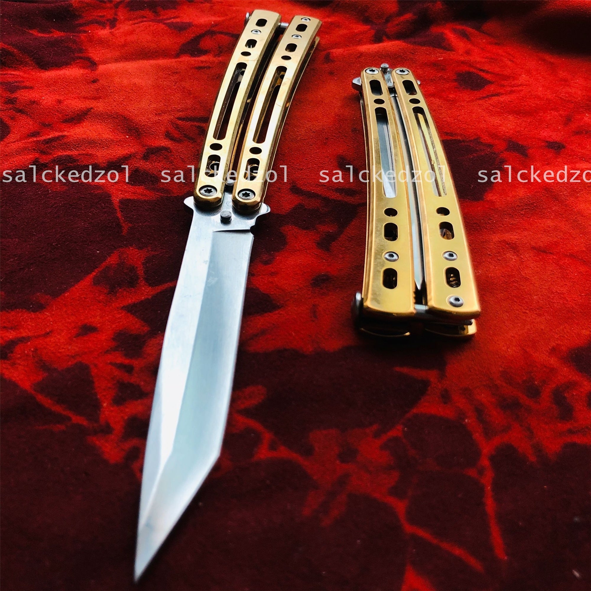 2025 Survival Knife Practice Butterfly Knife Combat Knife Hunting Knife Balisong Knife Training Knife Blade| POPOTR™