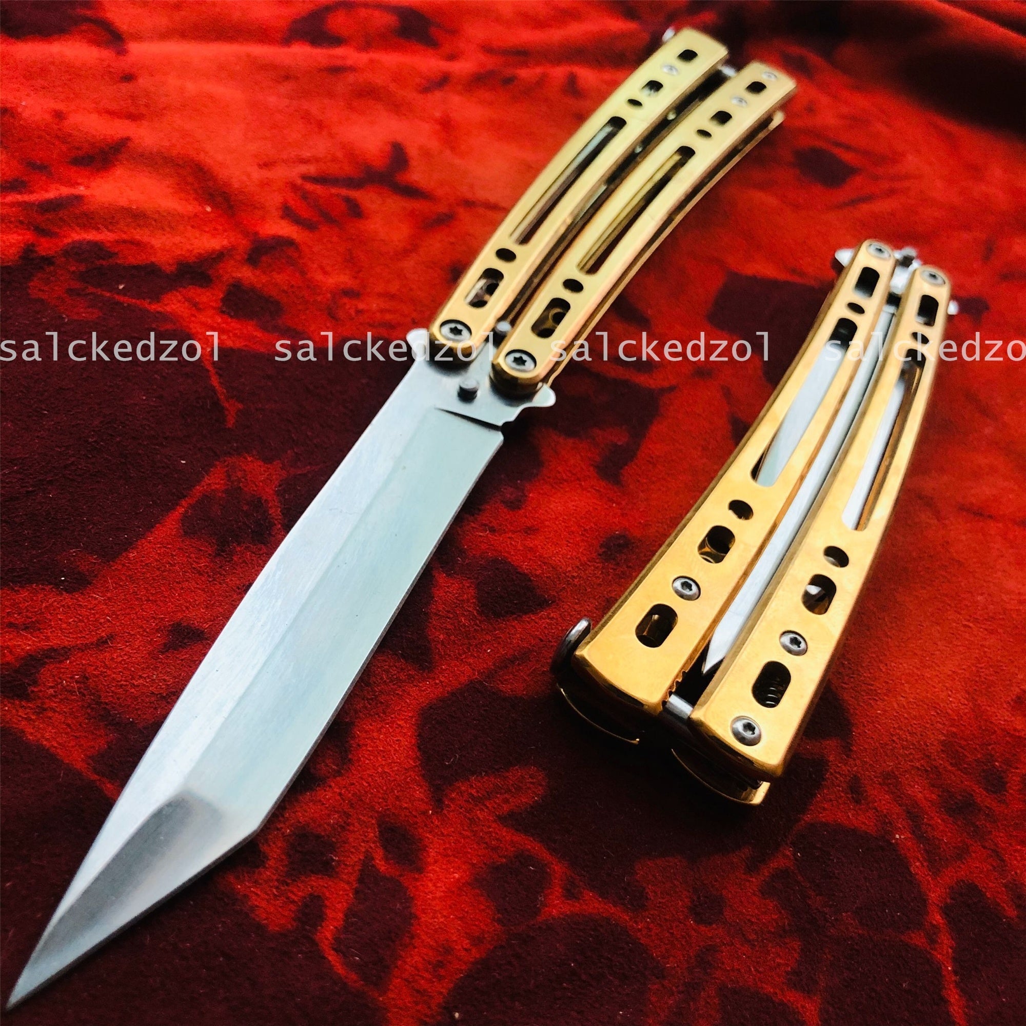 2025 Survival Knife Practice Butterfly Knife Combat Knife Hunting Knife Balisong Knife Training Knife Blade| POPOTR™